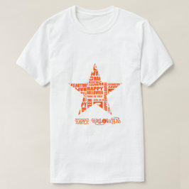 Camiseta Personalizado de Halloween Guay Naranja de tipogra