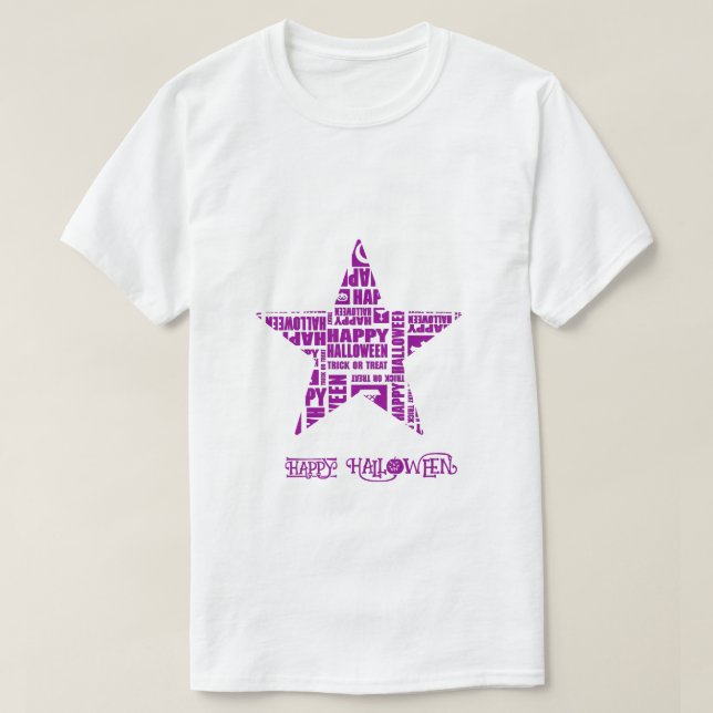 Camiseta Personalizado de Halloween Guay Whimsical Typograp (Diseño del anverso)