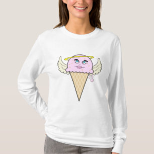 Camiseta personalizado de helado de helado de ángel lindo