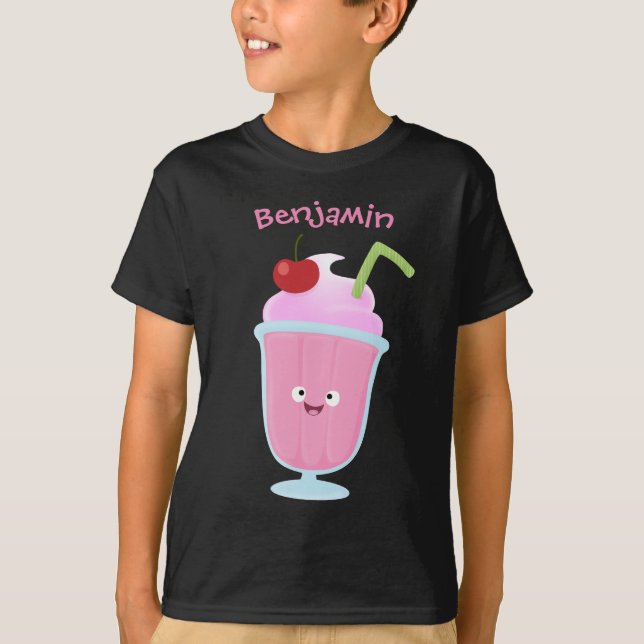 Camiseta Personalizado de helados de fresa de fresa (Anverso)