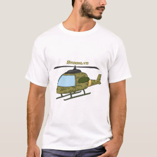 Camiseta Personalizado de helicópteros de camoflage del ejé