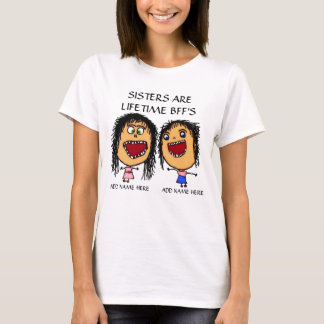 Camiseta Personalizado de hermanas BFF