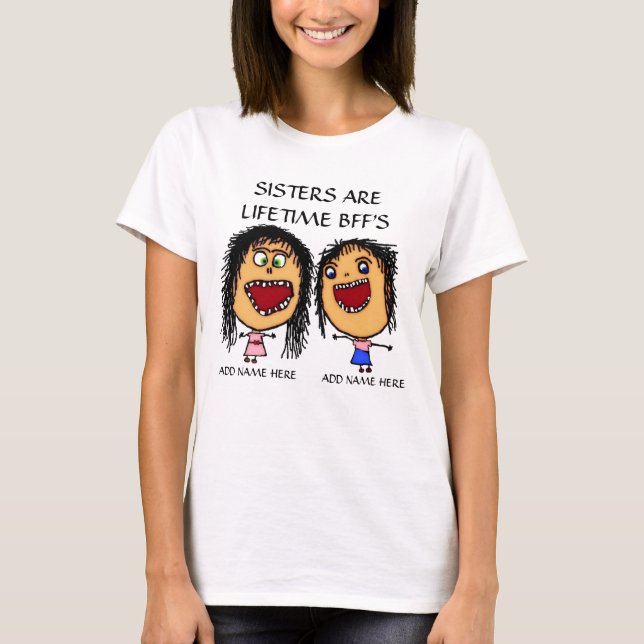 Camiseta Personalizado de hermanas BFF (Anverso)