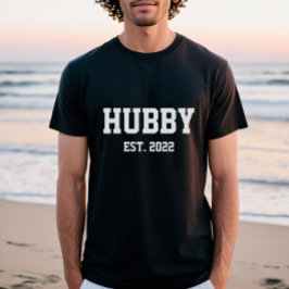 Camiseta Personalizado de Hubby y Wifey