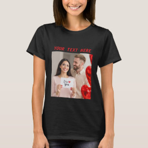Camiseta personalizado de imágenes de envío de fotos Feliz 