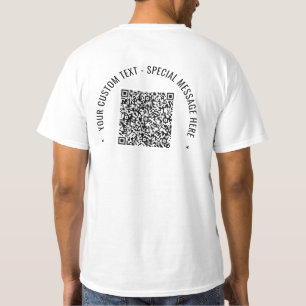 Camiseta Personalizado de información de código QR Envía tu