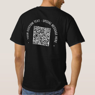 Camiseta Personalizado de información de código QR Mensajes