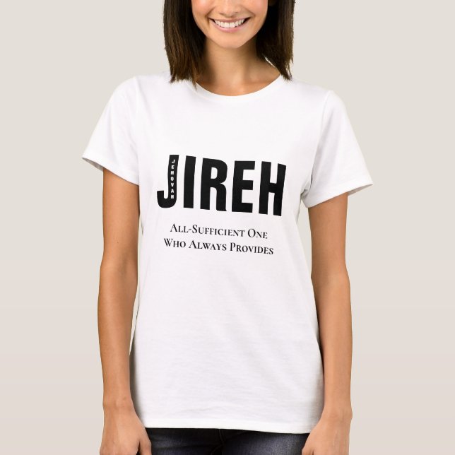 Camiseta Personalizado de Jehová Jireh (Anverso)