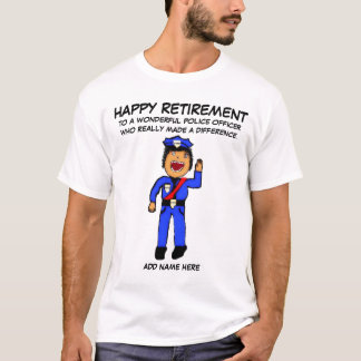 Camiseta Personalizado de Jubilación de Oficial de Policía