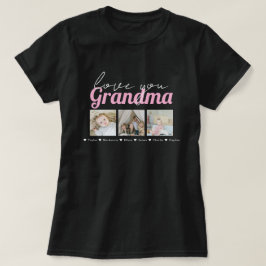 Camiseta Personalizado de la abuela fotográfica y de texto 