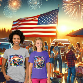 Camiseta Personalizado de la bandera del camión del Fiesta