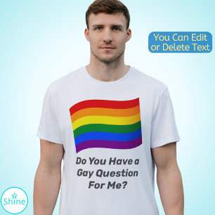 Camiseta PERSONALIZADO de la bandera del orgullo gay de la