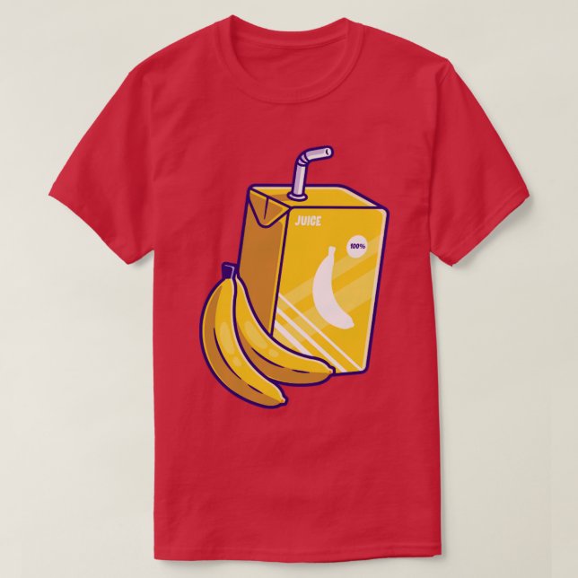 Camiseta Personalizado de la caja de jugo de plátano (Diseño del anverso)