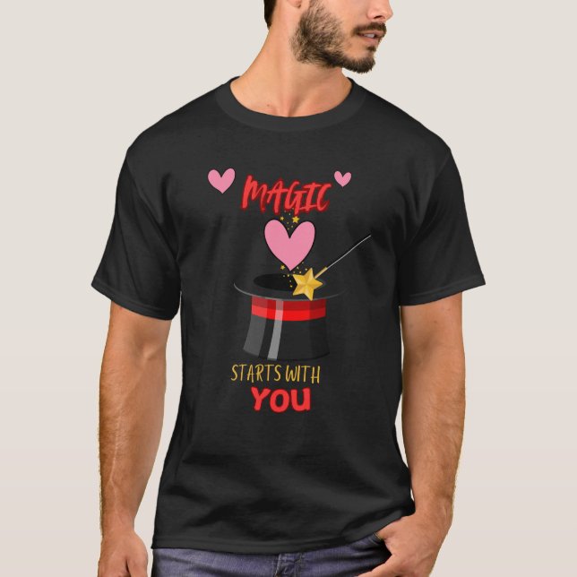 Camiseta Personalizado de la esposa de Valentines Magic Gir (Anverso)
