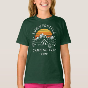 Camiseta Personalizado de la hija de Camping Trip Retro