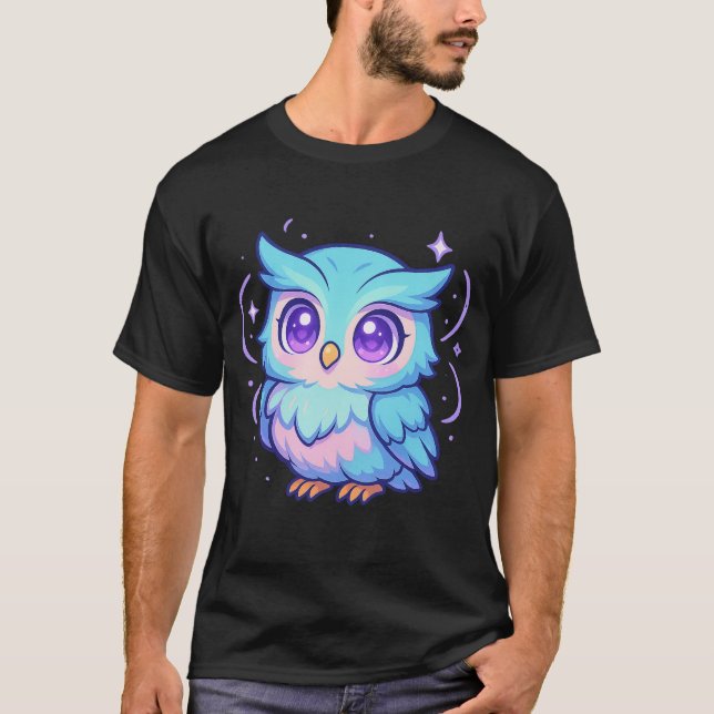 Camiseta Personalizado de la lechuza Kawaii Pastel T-Shirt (Anverso)