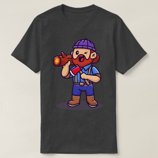 Camiseta Personalizado De La Madera Y El Coche Del Carpinte (Diseño del anverso)