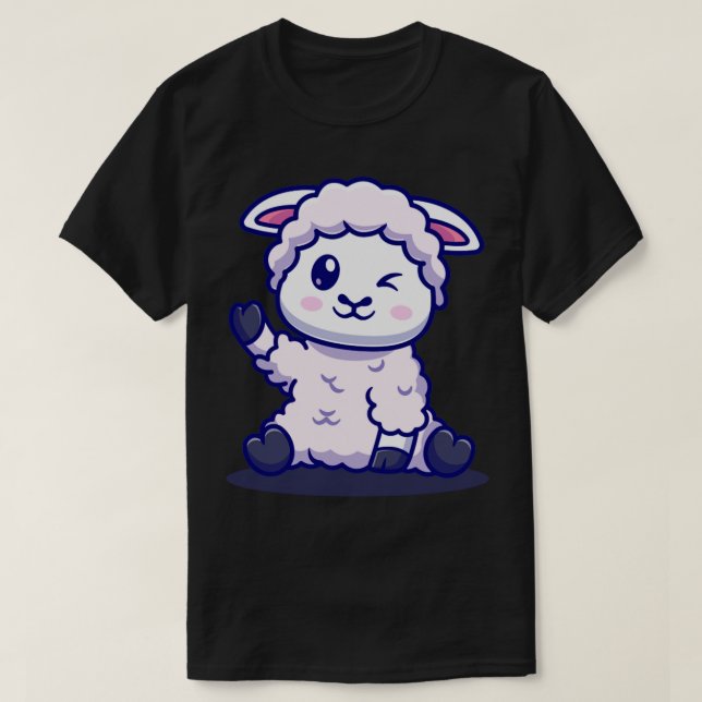 Camiseta Personalizado De La Mano De La Oveja Del Bebé (Diseño del anverso)