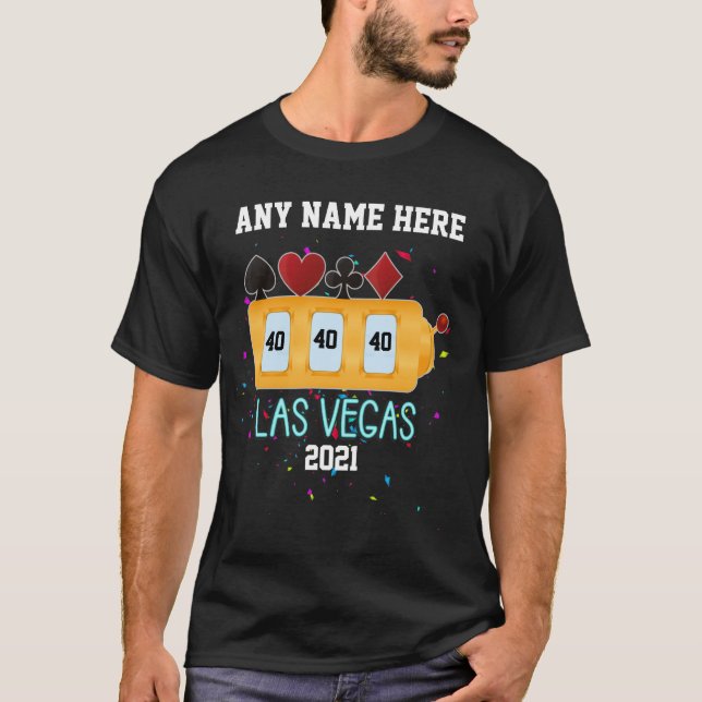 Camiseta Personalizado de la máquina tragaperras de cumplea (Anverso)