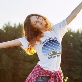 Camiseta Personalizado de la Montaña Blue Sunset Reunión de