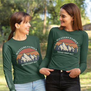Camiseta Personalizado de la Montaña Sunset de Viaje por la