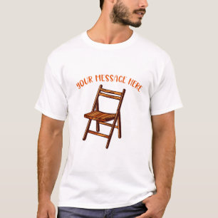 Camiseta Personalizado de la silla de jardín vintage Mensaj