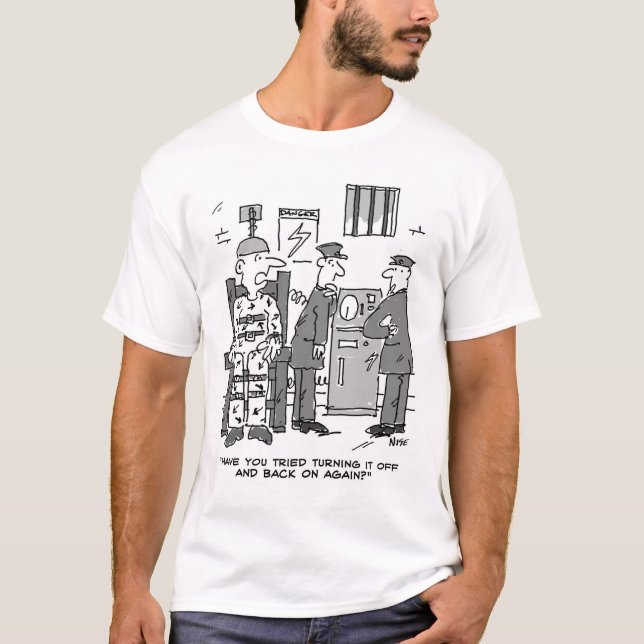 Camiseta Personalizado de la silla eléctrica defectuosa - G (Anverso)