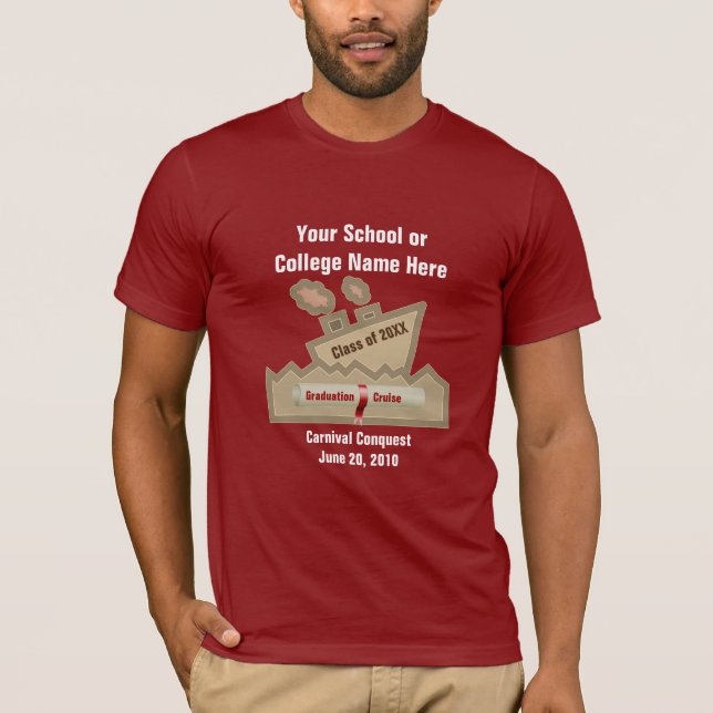 Camiseta Personalizado de la travesía de la graduación (Anverso)