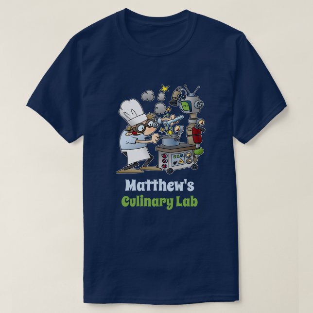 Camiseta Personalizado de Laboratorio Culinario de Chef y C (Diseño del anverso)
