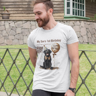 Camiseta Personalizado de Laboratorio Negro del Padre de Cu