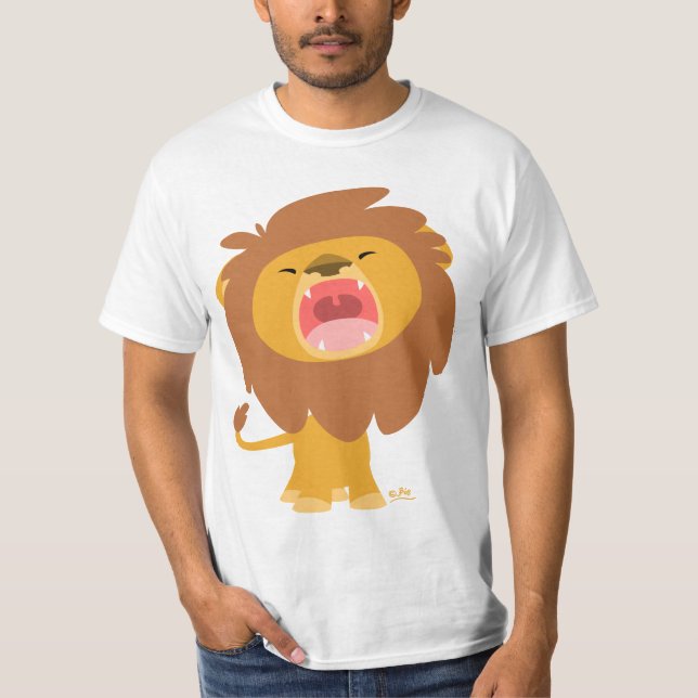 Camiseta Personalizado de León Cute Mighty Roaring (Anverso)