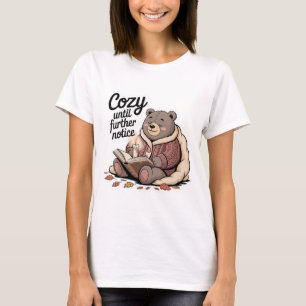 Camiseta Personalizado de libros de lectura de oso acogedor