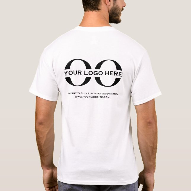Camiseta Personalizado de logotipo empresarial Empresa de e (Reverso)