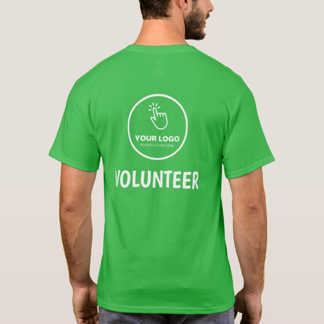Camiseta Personalizado de logotipos sencillos: voluntario d (Reverso)