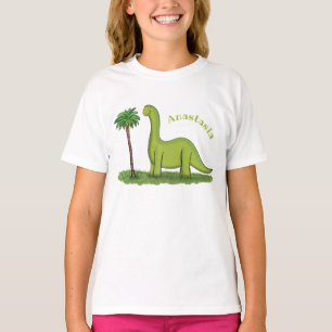Camiseta Personalizado de los dinosaurios de brontosauro ve