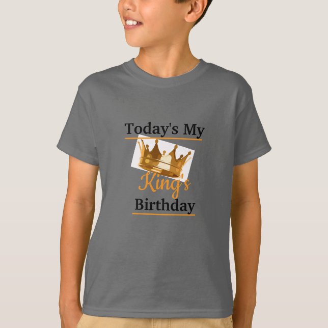Camiseta Personalizado de los niños de cumpleaños de mi rey (Anverso)