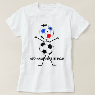 Camiseta Personalizado de mamá de fútbol personalizado