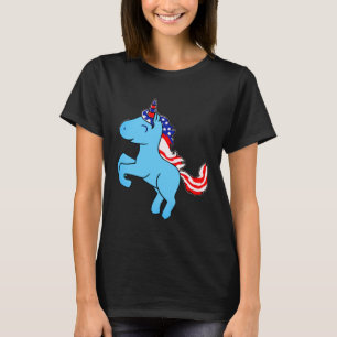 Camiseta Personalizado de Mane con bandera azul Patriótica