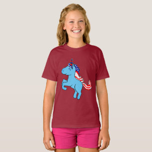 Camiseta Personalizado de Mane con bandera azul Patriótica