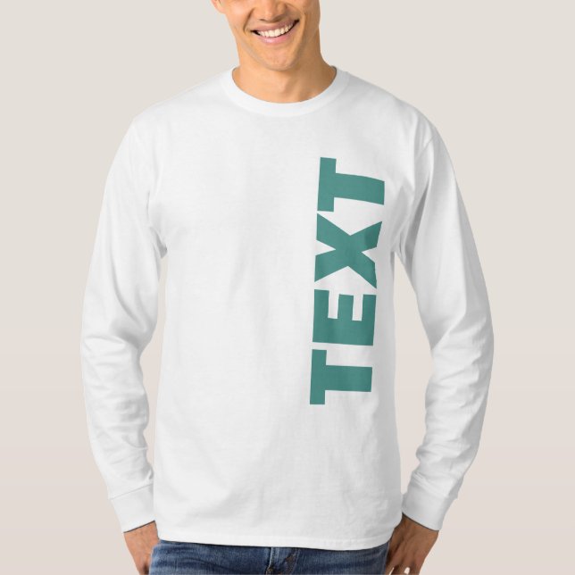 Camiseta Personalizado de manga larga de los hombres de tex (Anverso)