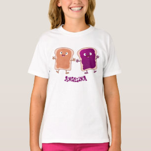 Camiseta Personalizado de mantequilla de cacahuate y sandwi