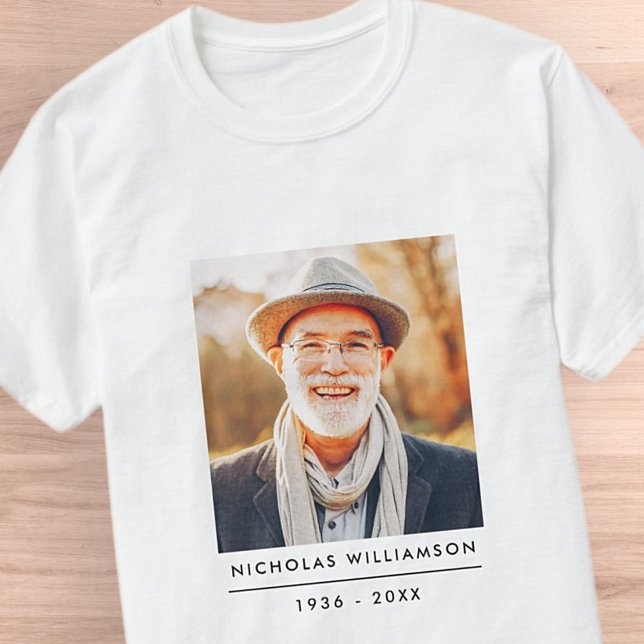 Camiseta Personalizado de memoria simple y moderna (Subido por el creador)