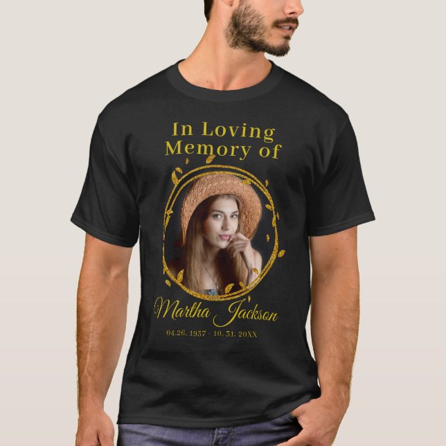 Camiseta Personalizado de memoria simple y moderna (Anverso)
