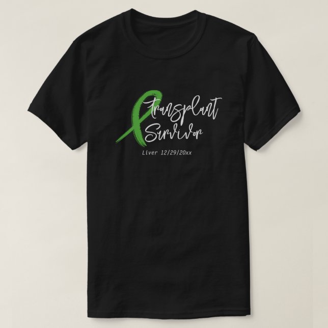 Camiseta Personalizado de moda de la cinta verde para el su (Diseño del anverso)