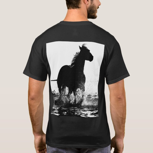 Camiseta Personalizado de moda elegante arte moderno del po (Reverso)