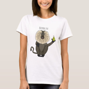 Camiseta Personalizado de mono de burro con cola de león di
