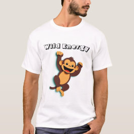 Camiseta Personalizado de monos juguetón con sonrisa Cheeky