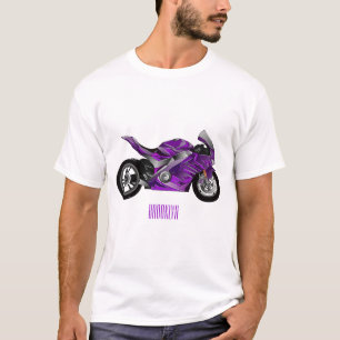 Camiseta Personalizado de motocicleta Purple