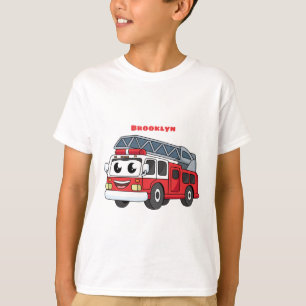 Camiseta Personalizado de motor de fuego alegre