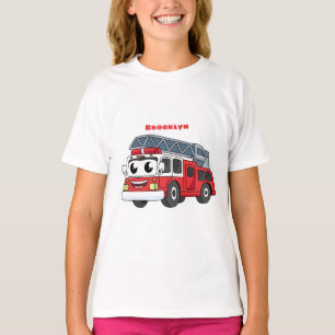 Camiseta Personalizado de motor de fuego alegre